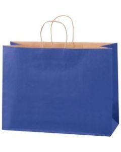 Partners Brand Tinted Shopping Bags, 12inH x 16inW x 6inD, Parade Blue, Case Of 250