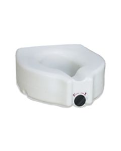 Medline Elevated Locking Toilet Seat, White