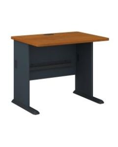 Bush Business Furniture Office Advantage Desk 36inW, Natural Cherry/Slate, Standard Delivery