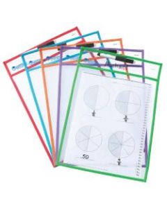 Learning Resources Magnetic Whiteboard Storage Pockets, 11in x 8in, Blue, Pack Of 2