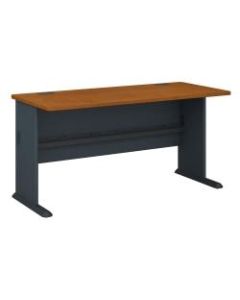 Bush Business Furniture Office Advantage Desk 60inW, Natural Cherry/Slate, Standard Delivery