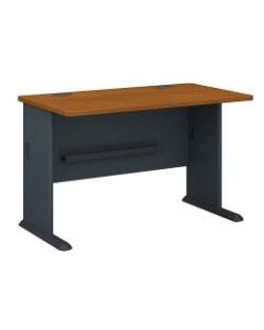 Bush Business Furniture Office Advantage Desk 48inW, Natural Cherry/Slate, Standard Delivery