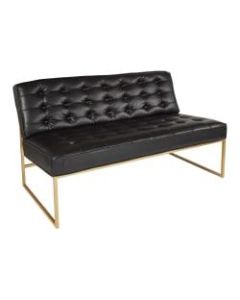 Office Star Avenue Six Work Smart Anthony Loveseat, Black/Gold