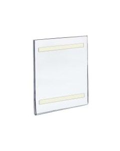 Azar Displays Acrylic Sign Holders With Adhesive Tape, 11in x 7in, Clear, Pack Of 10