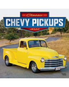 Brown Trout Monthly Auto Wall Calendar, 12in x 24in, Chevy Pick-Ups, January To December 2022