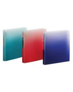 Office Depot Brand Everbind Fashion 3-Ring Binder, 1in Round Rings, Ombre Smoke, Pack Of 12
