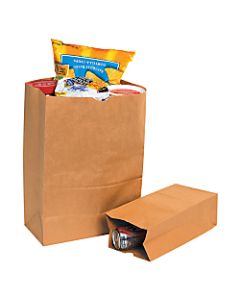 Partners Brand Grocery Bags, 11 1/2inH x 3 3/4inW x 2 1/4inD, Kraft, Case Of 2,000