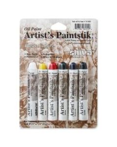 Shiva Artists Paintstik Oil Color Set, Basic Colors Set, Set Of 6