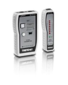 TRENDnet Network Cable Tester, Tests Ethernet, USB And BNC Cables, Accurately Test Pin Configurations up to 300m (984 ft), Local And Remote Testing, Includes BNC To Ethernet Converters, White, TC-NT2 - Network Cable Tester (TP & Coax)