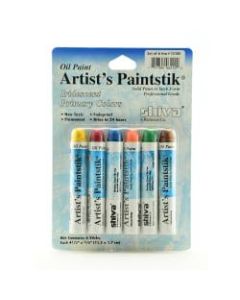 Shiva Artists Paintstik Oil Color Set, Iridescent Primary Colors Set, Set Of 6