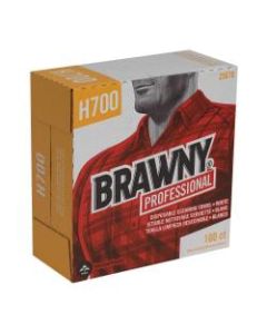 Brawny Professional by GP PRO H700 Disposable Cleaning Towels, Tall Box, White, 100/box