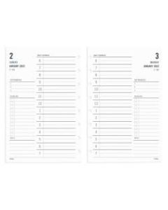TUL Discbound Daily Refill Pages, Junior Size, January To December 2022, TULJRFLR-1PG