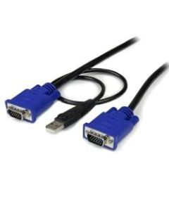 StarTech.com StarTech.com 15 ft 2-in-1 Ultra Thin USB KVM Cable - Video / USB cable - 4 pin USB Type A, HD-15 (M) - HD-15 (M) - 4.57 m - Connect VGA video and USB using a single thin KVM cable - kvm cable - usb kvm cable - kvm switch cable -vga kvm cable
