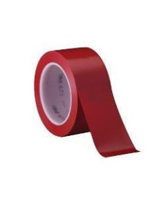 3M 471 Solid Vinyl Tape, 2in x 36 Yd., Red, Case Of 3