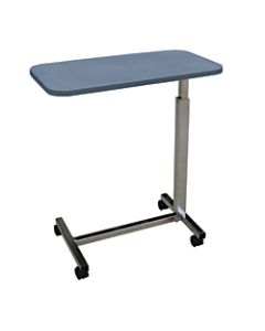 Medline Height Adjustable Overbed Table, 30in x 15in, Blue