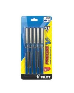 Pilot Precise V7 Rollerball Pens, Fine Point, Blue Barrel, Blue Ink, Pack Of 5 Pens