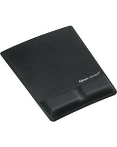 Fellowes Mouse Pad / Wrist Support with Microban Protection - 0.9in x 8.3in x 9.9in Dimension - Black - Memory Foam, Jersey Cover