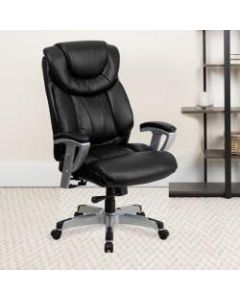 Flash Furniture Hercules Big And Tall Bonded LeatherSoft Swivel Office Chair With Adjustable Arms, Black