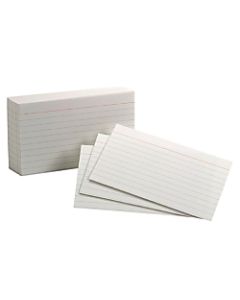 Oxford Index Cards, Ruled, 3in x 5in, White, Pack Of 100