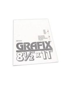 Grafix Matte Acetate Sheets, 8 1/2in x 11in, 0.005in Thick, Pack Of 100