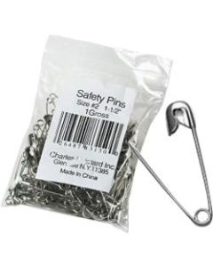 CLI Nickel-Plated Steel Safety Pins, 1 1/2in, Silver, Pack Of 144