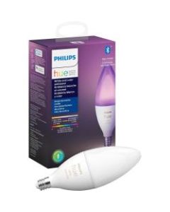 Philips Hue LED Light Bulb - 6 W - B39 Size - E12 Base - Bluetooth Connectivity