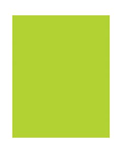 Pacon Peacock 100% Recycled Coated Poster Board, 22in x 28in, Hot Lime, Carton Of 25