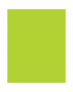 Pacon Peacock 100% Recycled Coated Poster Board, 22in x 28in, Hot Lime, Carton Of 25