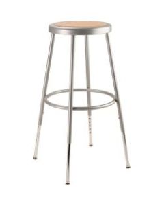 National Public Seating Adjustable Hardboard Task Stool, Gray Seat/Gray Frame