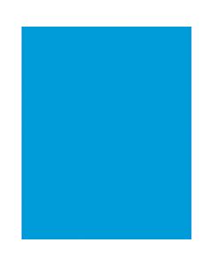 Pacon Peacock 100% Recycled Coated Poster Board, 22in x 28in, Hot Blue, Carton Of 25