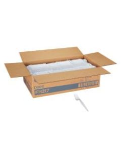 Dixie Heavyweight Styrene Forks, White, Carton Of 1,000