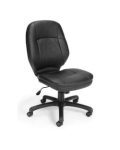 OFM Stimulus Mid-Back Chair, Black/Silver