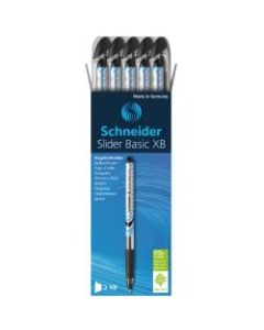 Schneider Slider XB Viscoglide Ballpoint Pens, Extra Bold Point, 1.4 mm, Assorted Barrels, Black Ink, Pack Of 10