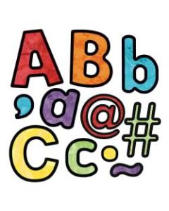 Carson-Dellosa EZ Letters Combo Pack, 4in, Watercolor, Pack Of 219 Pieces