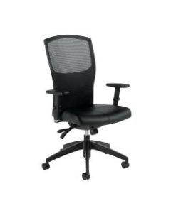 Global Alero Bonded Leather High-Back Multi-Tilter Chair, Black