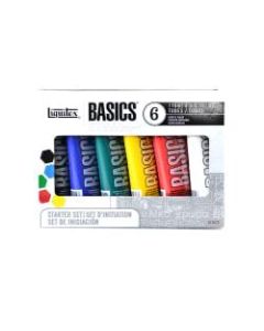 Liquitex Basics Value Series Acrylic Colors, 4 Oz, Assorted Colors, Set Of 6