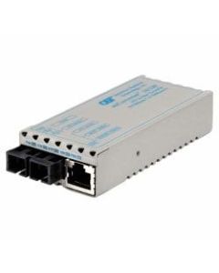miConverter 10/100 Ethernet Fiber Media Converter RJ45 SC Single-Mode 30km Wide Temp - 1 x 10/100BASE-TX, 1 x 100BASE-LX, No Power Adapter, Lifetime Warranty