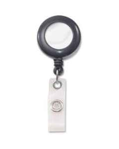 Advantus Deluxe Retractable ID Card Reel With Badge Holder - 12 / Box - Black