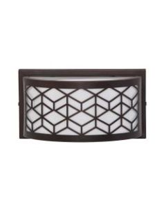 Southern Enterprises Remy Indoor/Outdoor LED Wall Sconce, 9-1/2inW, White Shade/Black Base