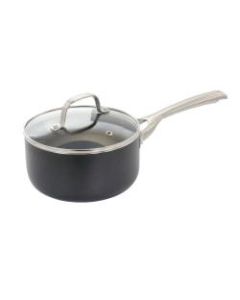 Oster Palladium Aluminum Sauce Pan With Lid, 2.5 Qt, Black