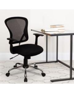 Flash Furniture Mesh Mid-Back Task Chair, Black/Chrome