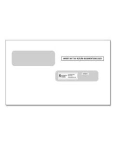 ComplyRight Double-Window Envelopes For W-2C Tax Forms, Moisture-Seal, White, Pack Of 100 Envelopes