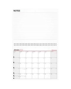 Office Depot Brand Monthly Desk/Wall Calendar, 11in x 8-1/2in, White, January To December 2022, OD301528