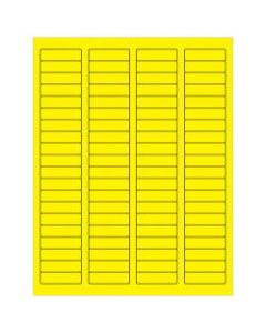 Office Depot Brand Labels, LL170YE, Rectangle, 1 3/4in x 1/2in, Fluorescent Yellow, Case Of 8,000