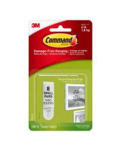 Command Small Picture Hanging Strips, Damage-Free, White, Pack of 8 Pairs of Strips