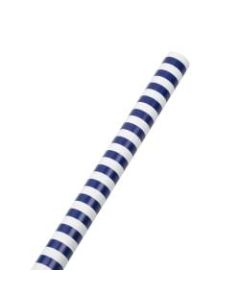 JAM Paper Wrapping Paper, Striped, 25 Sq Ft, Blue & White