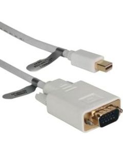 QVS 3ft Mini DisplayPort to VGA Video Cable - 3 ft Mini DisplayPort/VGA Video Cable for Video Device, TV, Plasma, Monitor - First End: 1 x Mini DisplayPort Male Digital Audio/Video - Second End: 1 x HD-15 Male VGA - Supports up to 1920 x 1200 - White