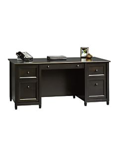 Sauder Edge Water 66inW Executive Desk, Estate Black