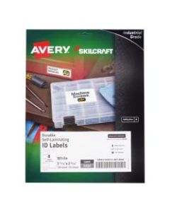 Avery Self-Laminating Labels, 2-5/16in x 3-5/16in, White, 4 Labels Per Sheet, Box Of 25 Sheets