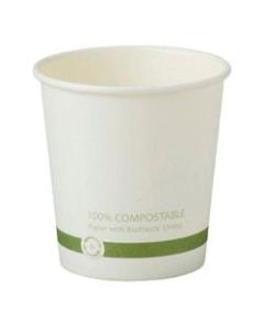 World Centric Paper Hot Cups, 4 Oz, FSC Certified, White, Pack Of 1,000 Cups